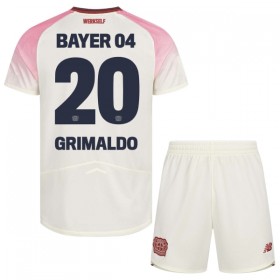 Bayer 04 Leverkusen Alejandro Grimaldo 20 Barn Bortedrakt 2025-26 Kortermet